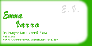 emma varro business card